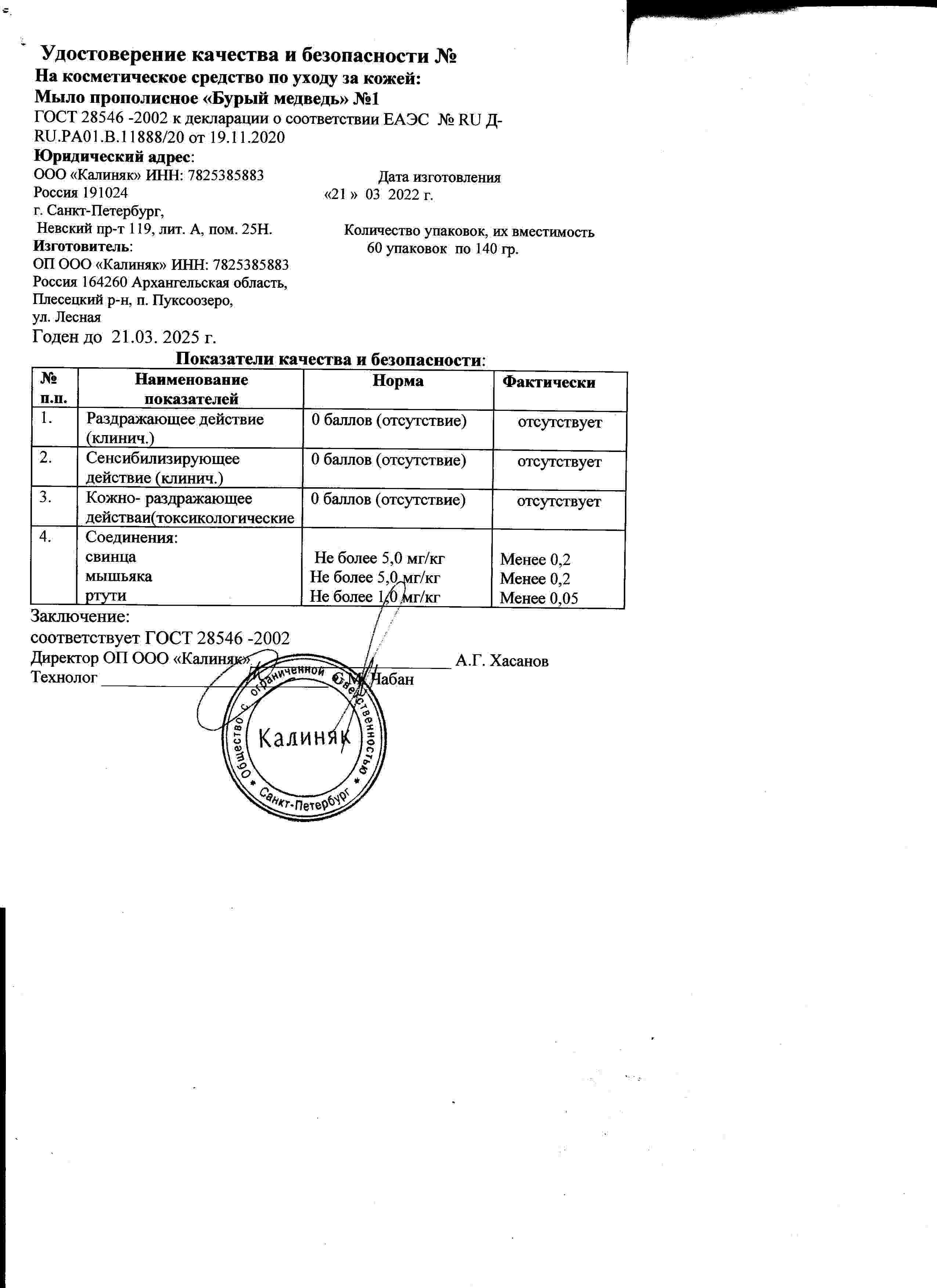 Паспорт №032022